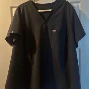 Figs Women's Grey V-Neck Top